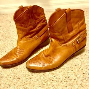 Franco sarto cowboy ankle bootie boots
